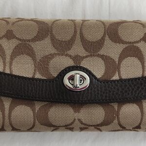 Coach Elegant Brown Designer Clutch